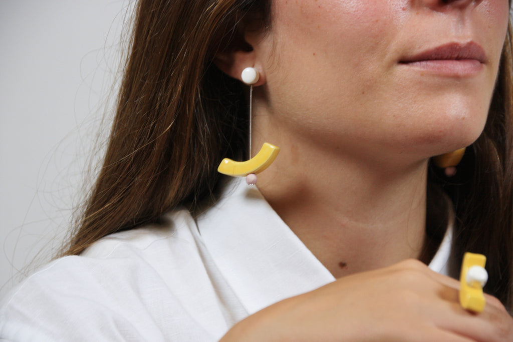 Pendientes Oreka amarillo