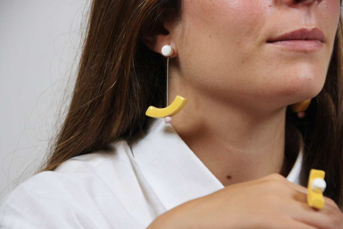 Pendientes Oreka amarillo