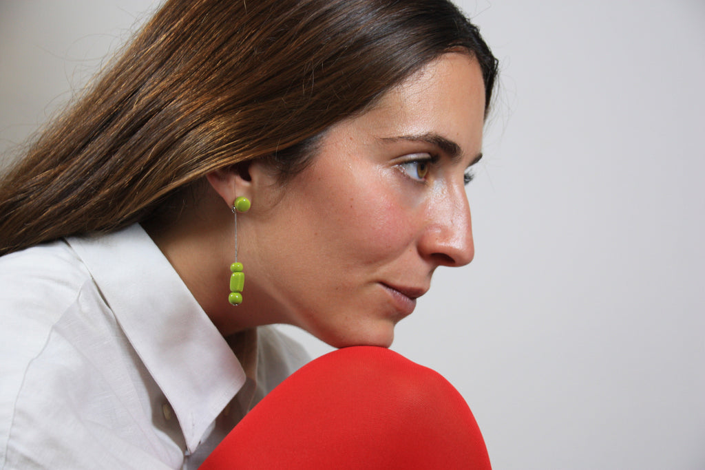 Pendientes Oreka verde