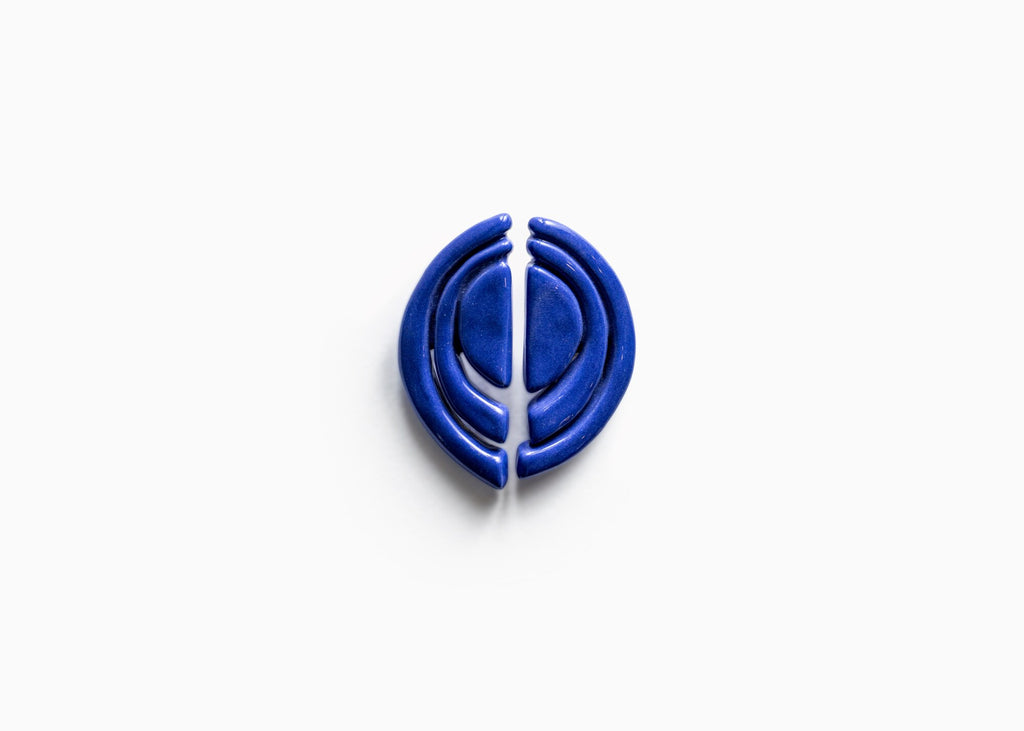 Pendientes Tenshi zafiro, frontal